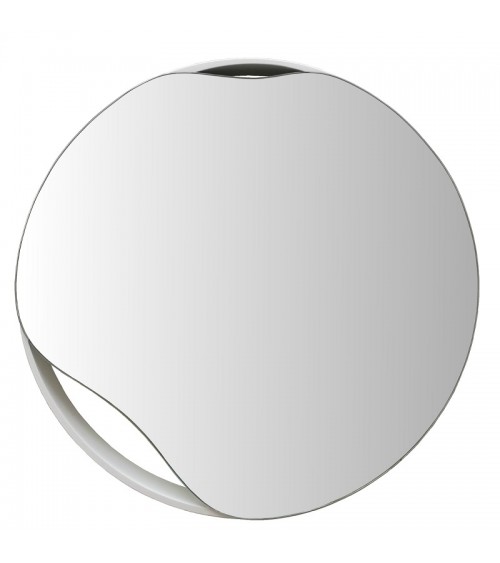 White frame mirror