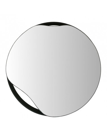 Black wall mirror 70 cm
