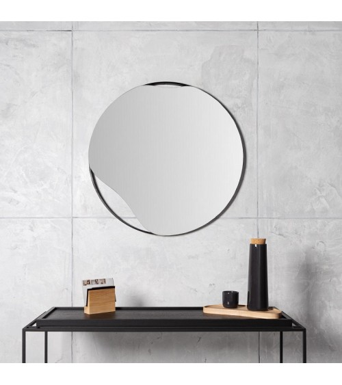 Round black mirror