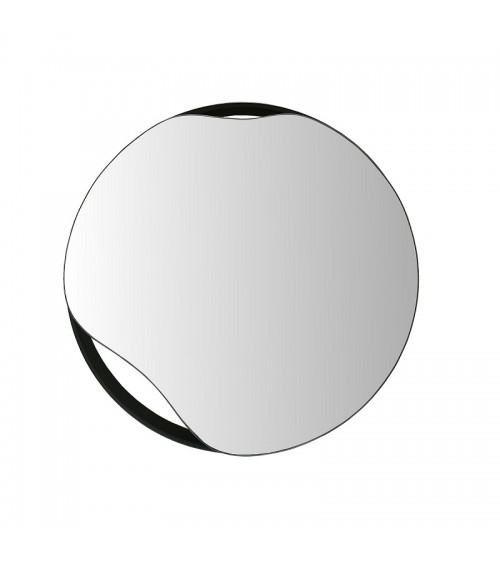 Black wall mirror 50 cm
