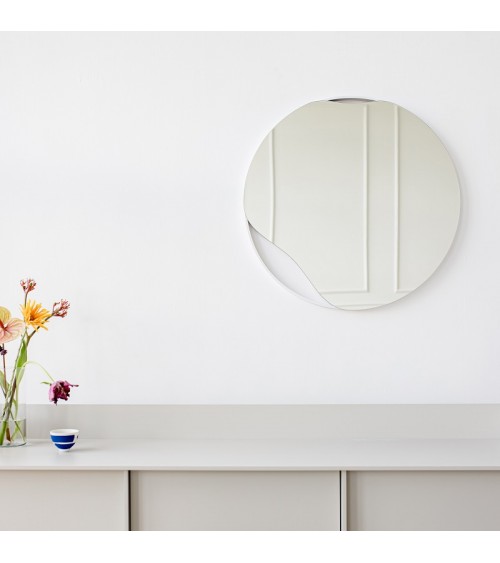 Wall mirror with white frame PUDDLE
