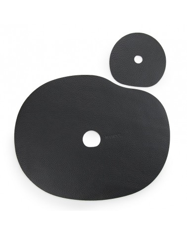 Leather placemat and coaster