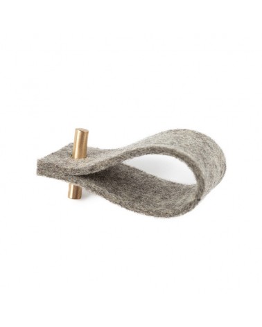 Wool felt napkin ring with brass