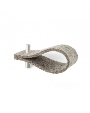Wool felt napkin ring with silver