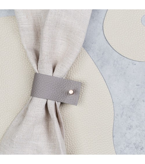 Ronds de serviette en cuir design
