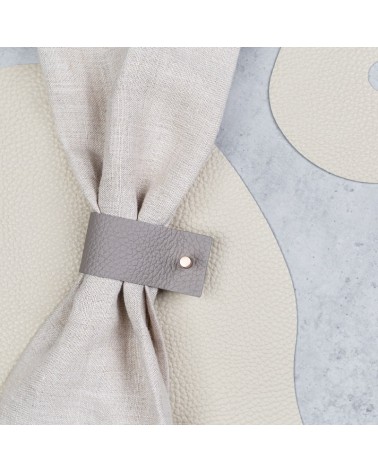 Modern leather napkin rings