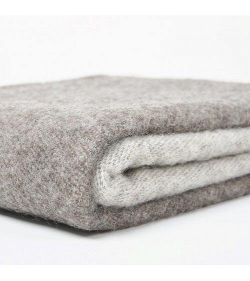 Grey Jacquard wool blanket