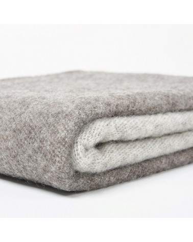 Grey Jacquard wool blanket