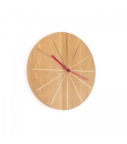 Oak wood wall clock