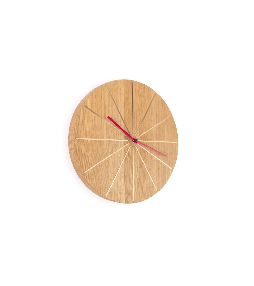 Oak wood wall clock
