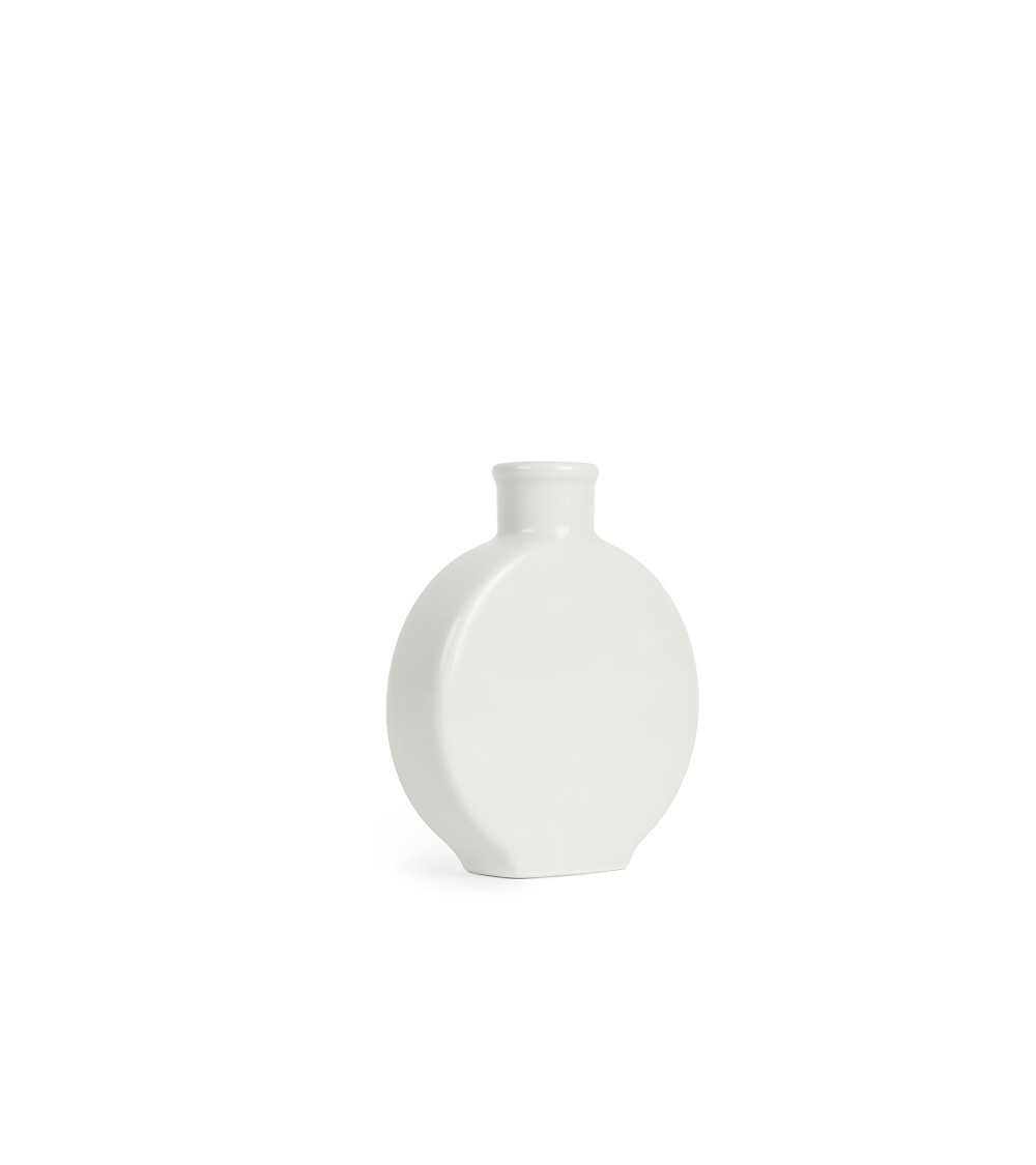 Small white ceramic vase
