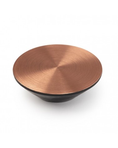 Brushed copper candle plate