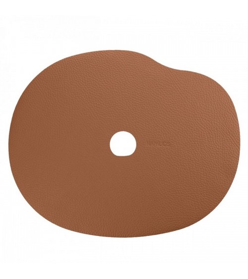 Brown leather placemat