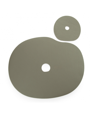 Leather placemat olive I MILLSTONES